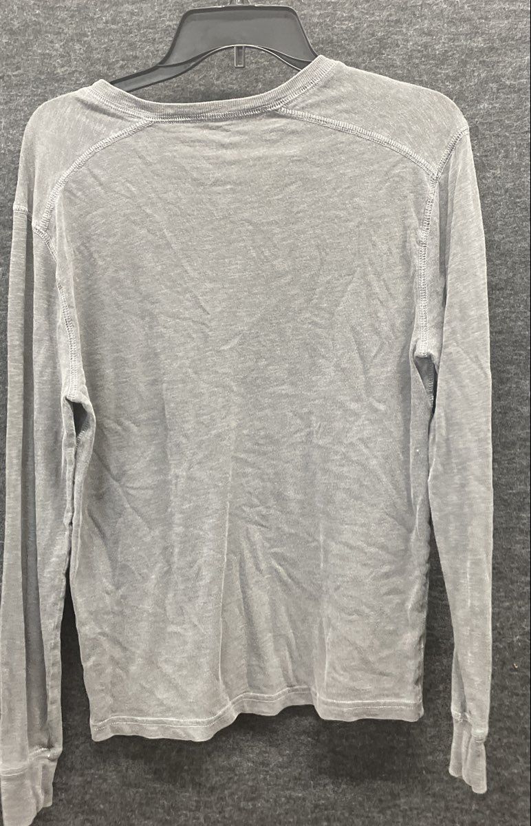 J.Crew Men's Lot of 2 Garment-Dyed Long Sleeve Henley Shirts Gray Black Sz S