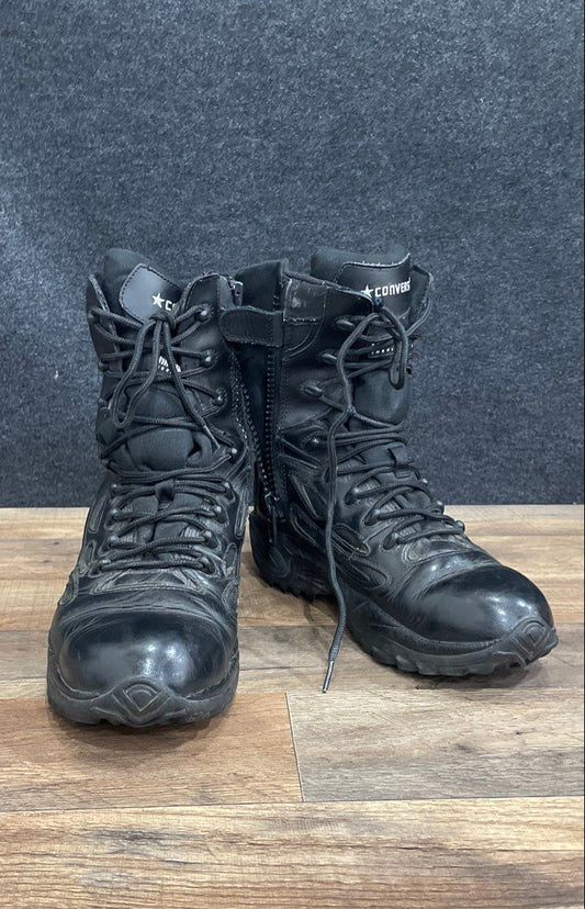 Converse Stealth Black Side Zip Tactical Military Boots Size 10.5