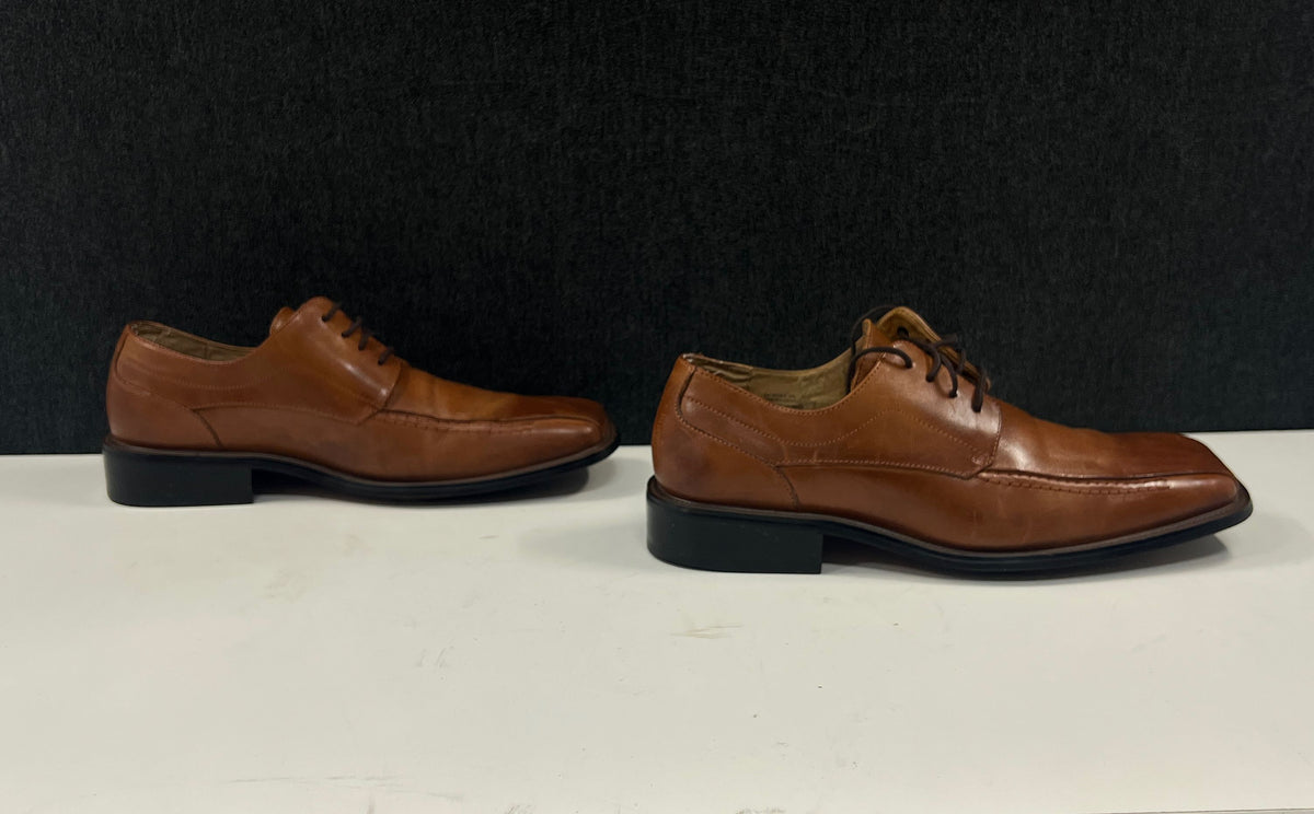 Vance Co. Men's Cognac Brown Square Bicycle Toe Lace Up Oxford Shoes Size 9
