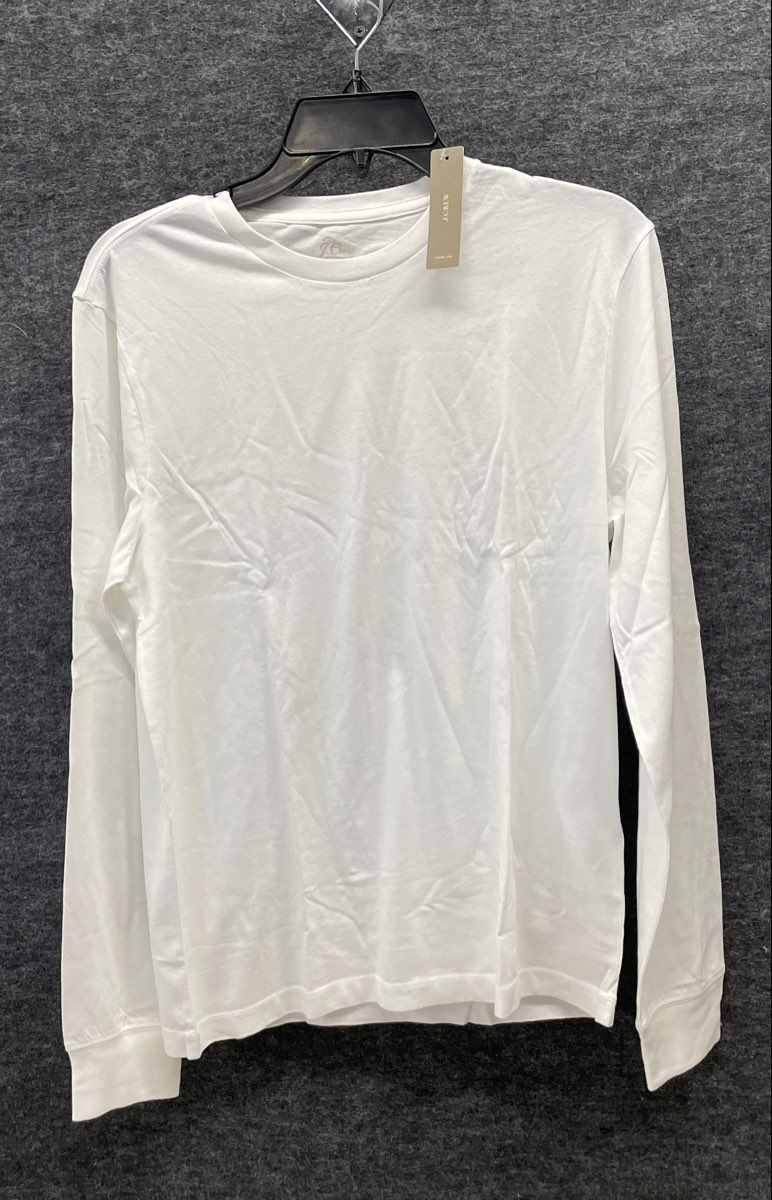 J.Crew Men's 2-Pack White Long Sleeve Broken-in Cotton T-Shirt Lot Sz S NWT