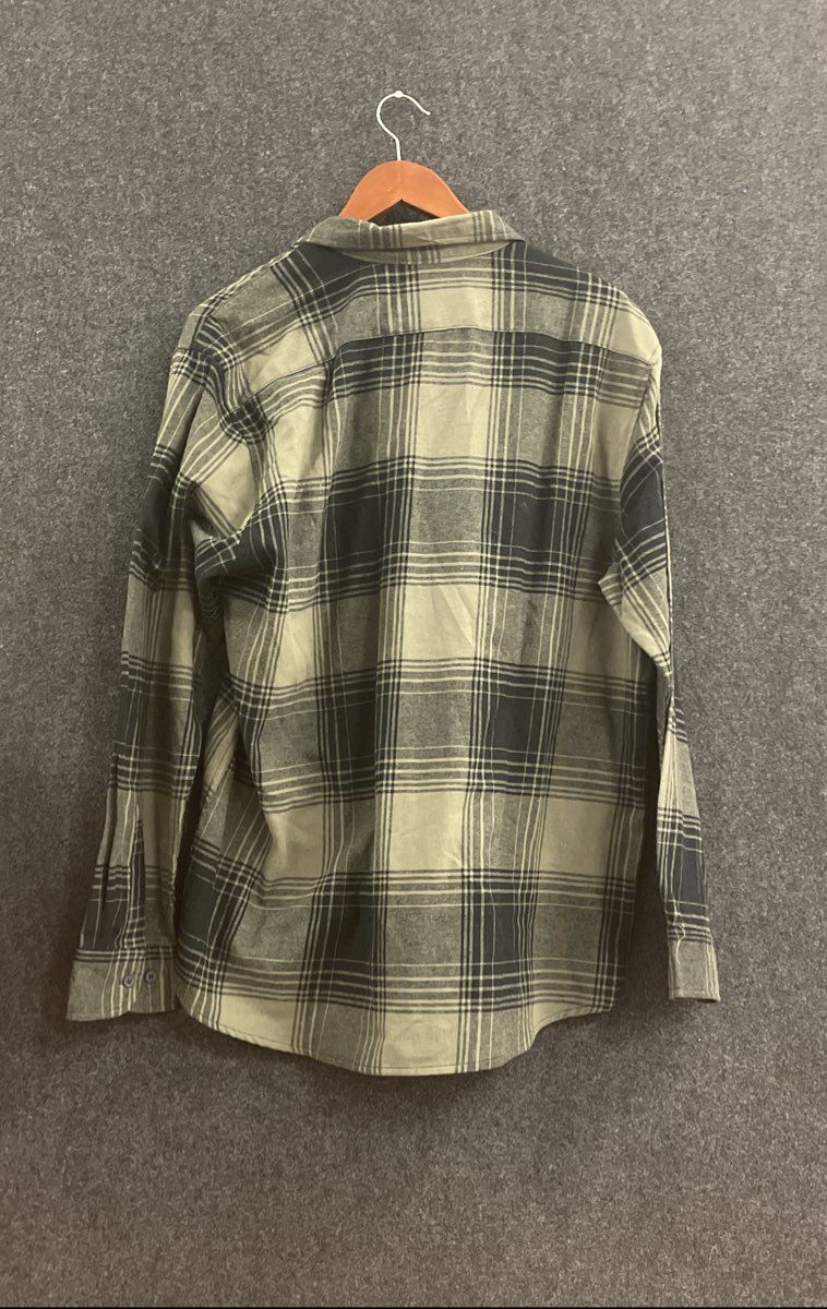 Outdoor Life Men's Green Plaid Long Sleeve Flannel Button Down Shirt Sz 2XL