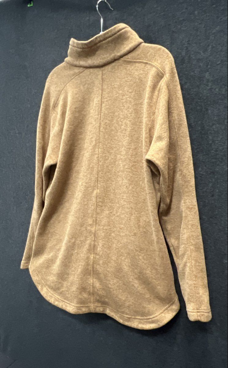 Columbia Women's Sweater Weather Half Snap Pullover Ochre Tan Fleece Sz L