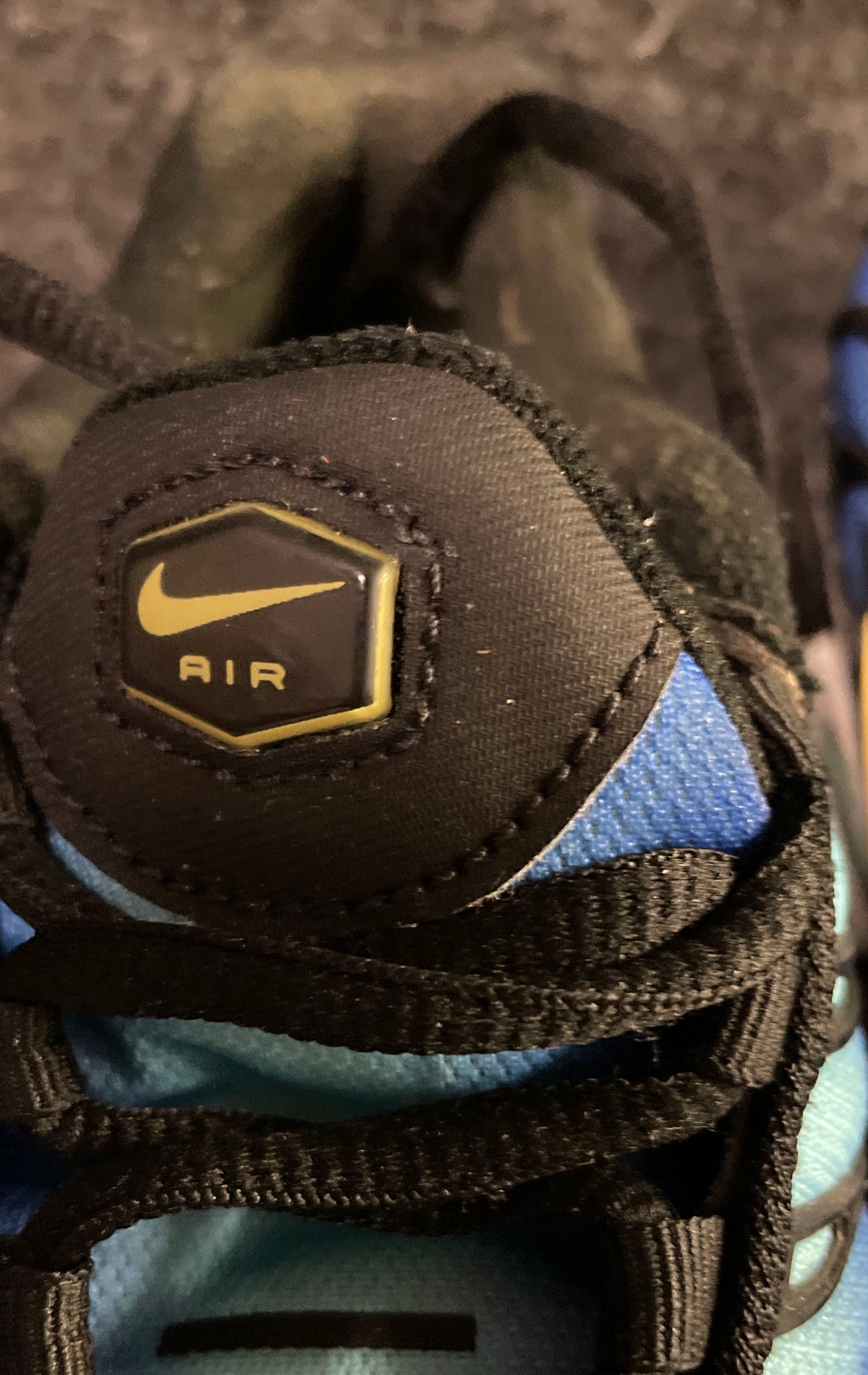 Nike Air Max Plus GS Blue Gradient Black Sneakers Size 6Y