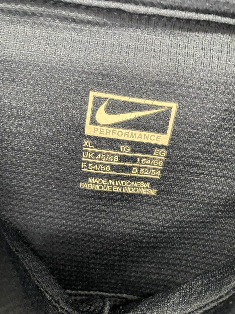 Nike Men's Performance Polo Shirt Navy Blue Textured Short Sleeve Size XL