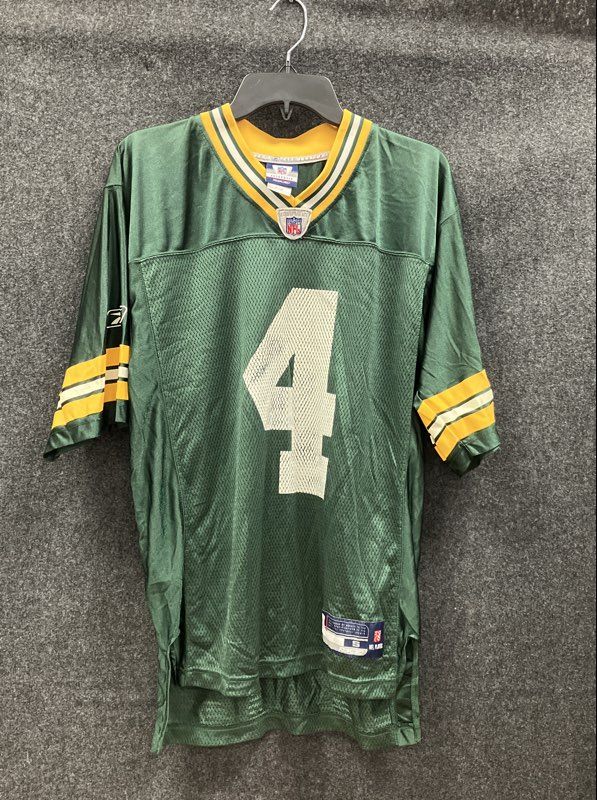 Reebok Men's Vintage Green Bay Packers Brett Favre #4 NFL Jersey Green Sz S