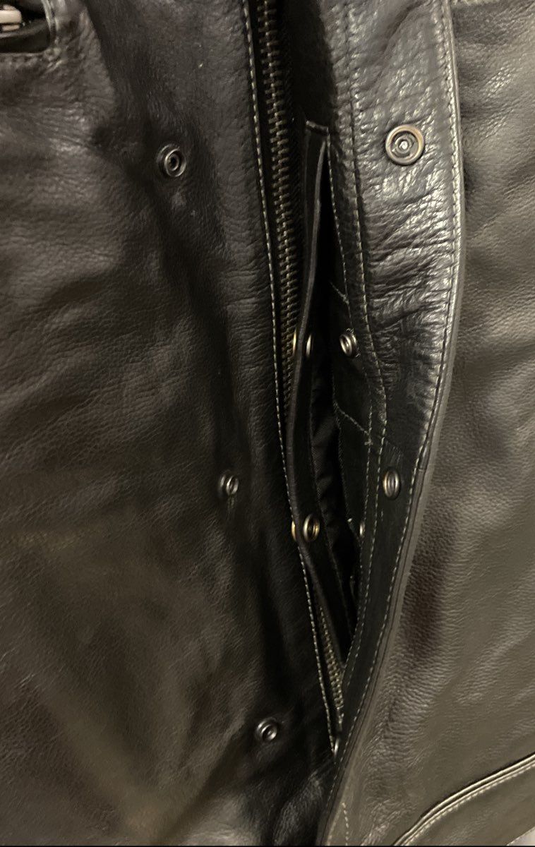 First MFG Co. Men's Black Leather Custom Shop Handmade Motorcycle Vest Sz XL