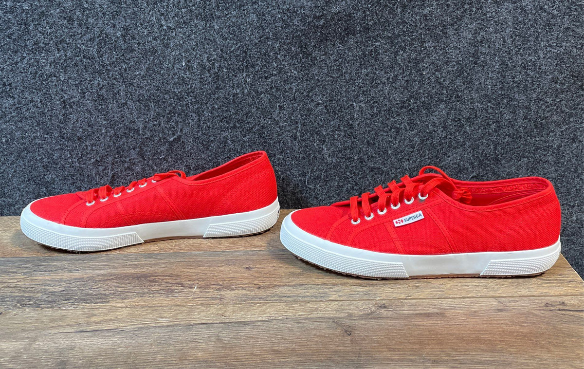 Superga 2750 Cotu Classic Red Canvas Low Top Sneakers Size EU 44 US Men 10.5