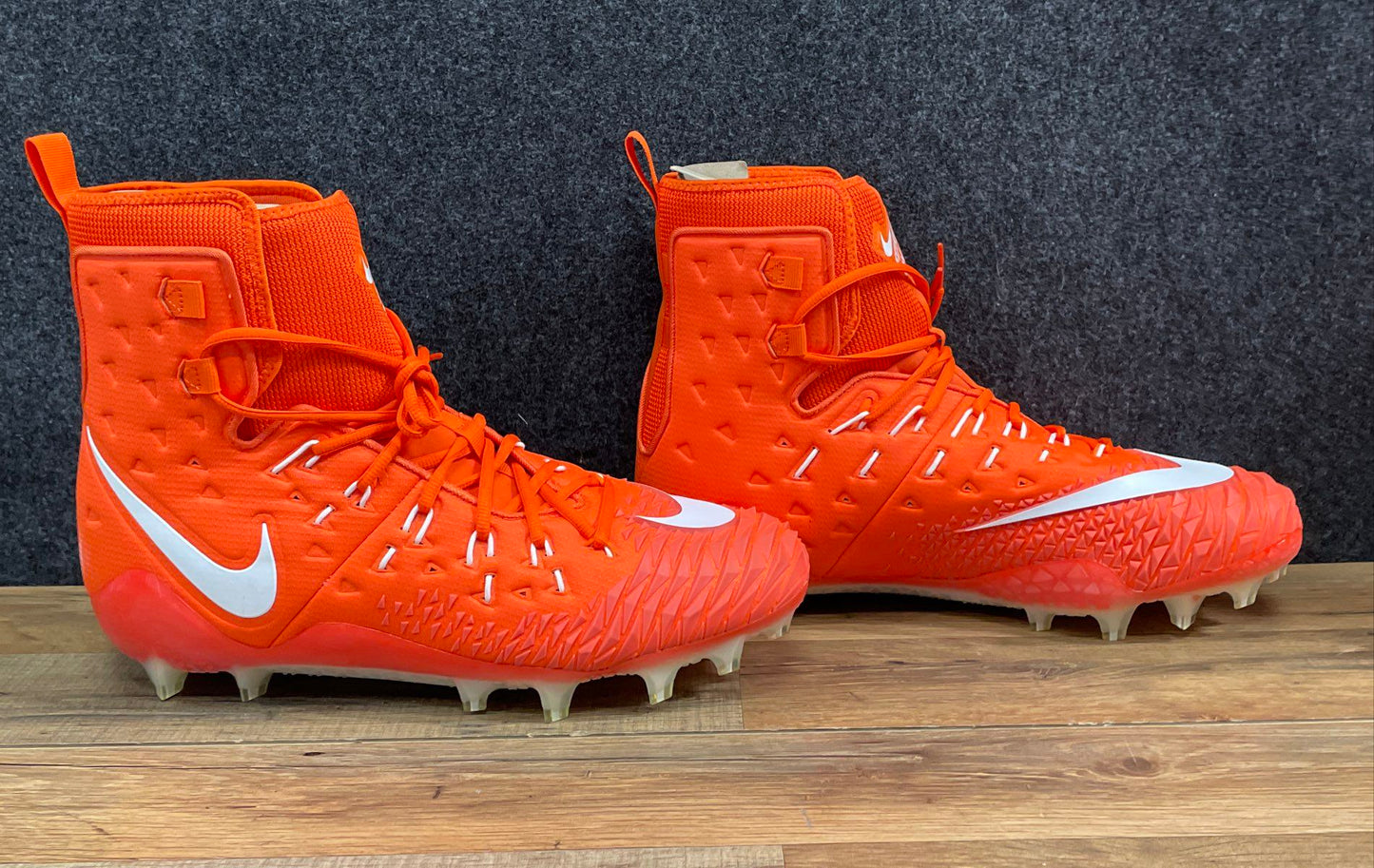 Nike Force Savage Elite Orange White High Top Football Cleats Size 15