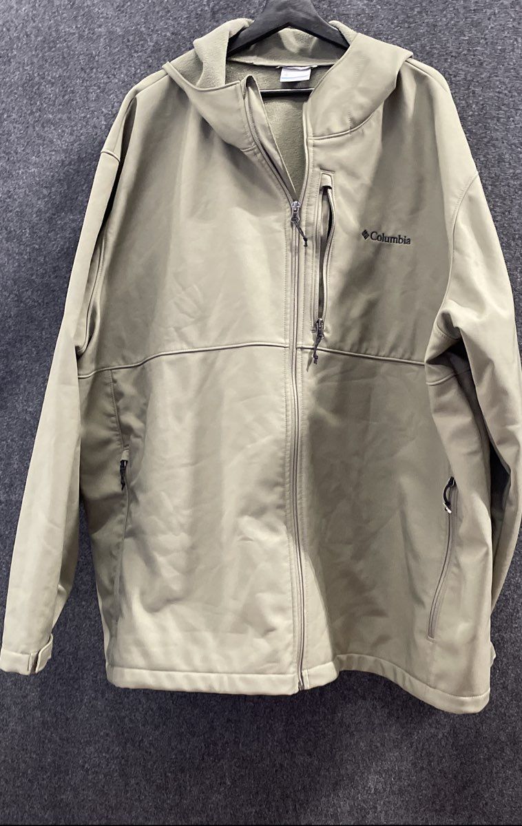Columbia Men's Green Kruser Ridge II Softshell Hooded Full Zip Jacket Sz 5X