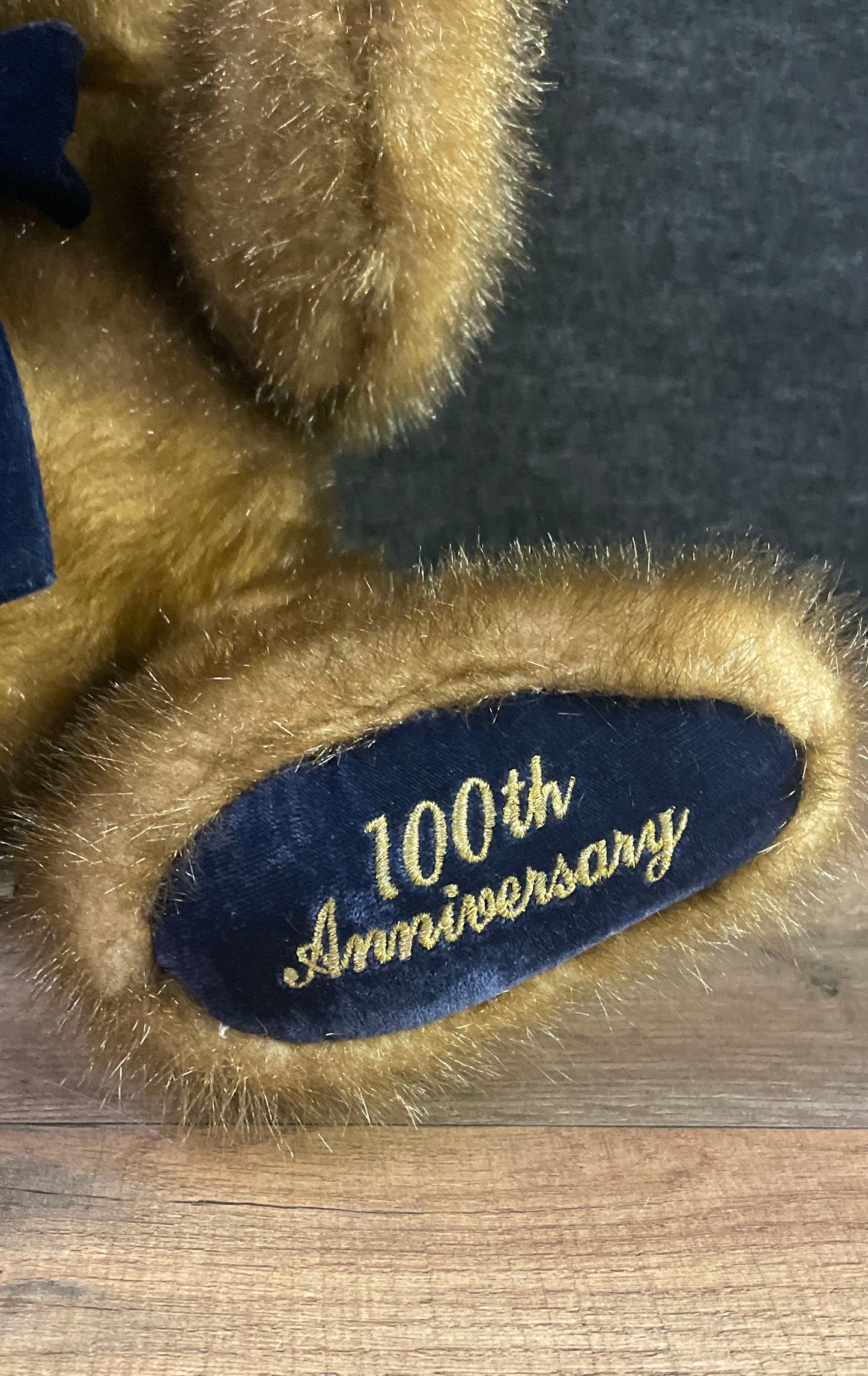 2002 Dan Dee 100th Anniversary Teddy Bear Plush Collector Blue Velvet Paws