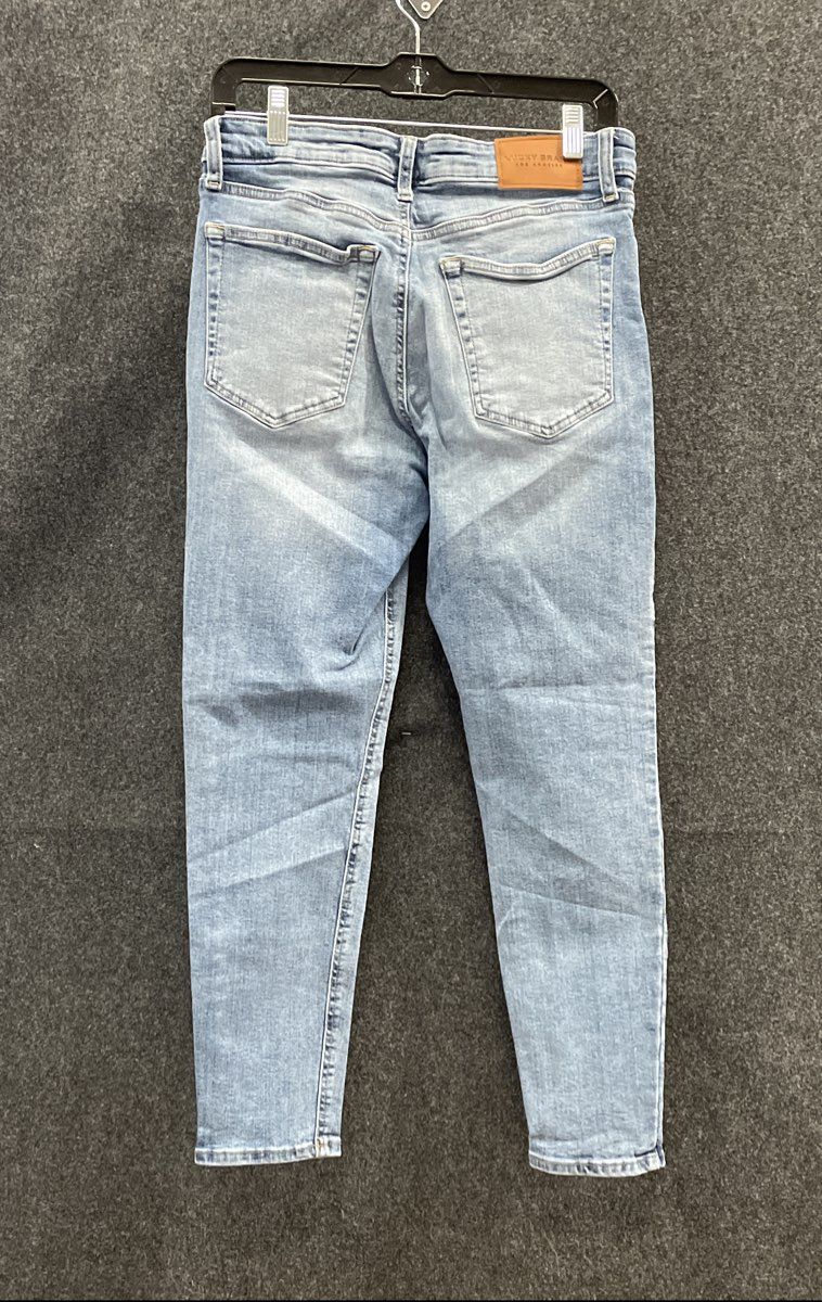 Lucky Brand Women's Light Wash Blue High Rise 5-Button Fly Skinny Jeans Sz 10