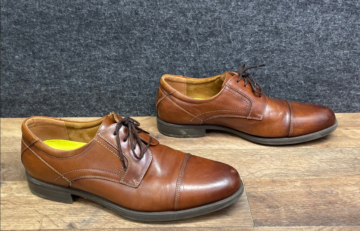 Florsheim Castellano Cap Toe Oxford Brown Leather Dress Shoes Men's Size 13D