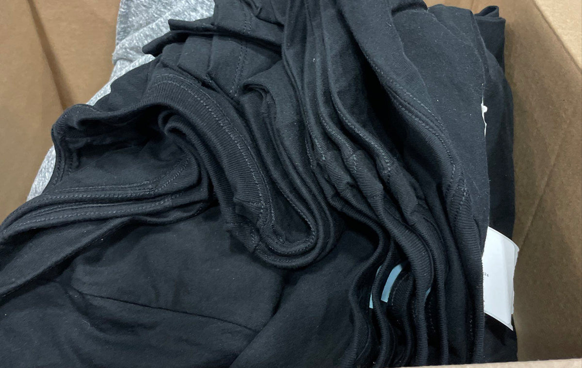 Assorted Brands Bulk Lot T-Shirts Black Heather Gray Men Women Youth Mixed Sz