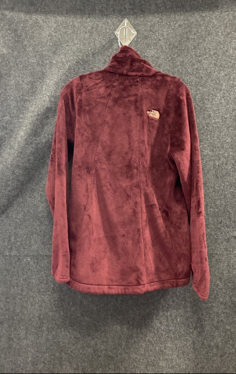 The North Face Women's Red Osito Full Zip Fuzzy High Pile Fleece Jacket Sz M