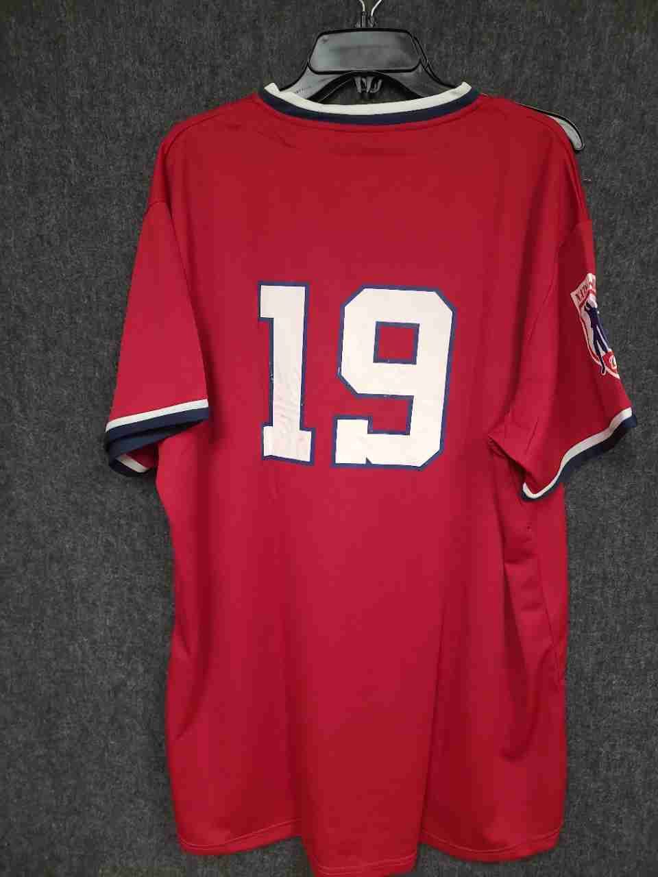 Washington Nationals Men's Red #19 Baseball Jersey Button Front Sz XL