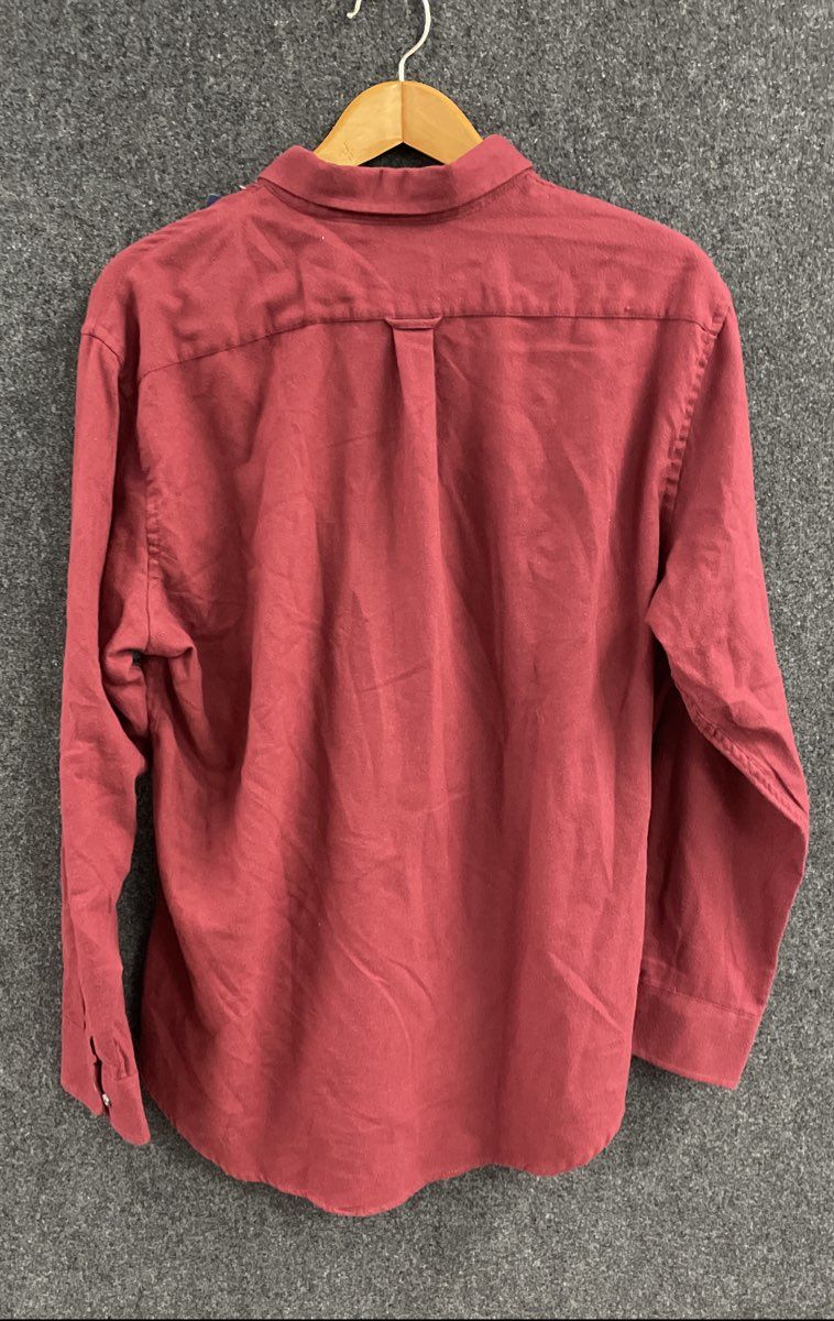 IZOD Men's Port Royale Burgundy Flannel Long Sleeve Button Down Shirt NWT Sz XL