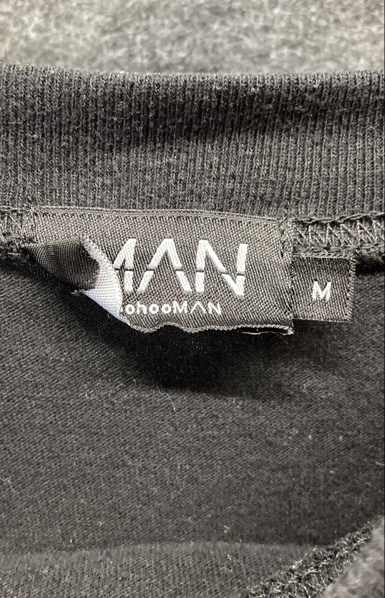 Boohooman Men's Black Worldwide Rose Graphic Long Sleeve T-Shirt Sz M