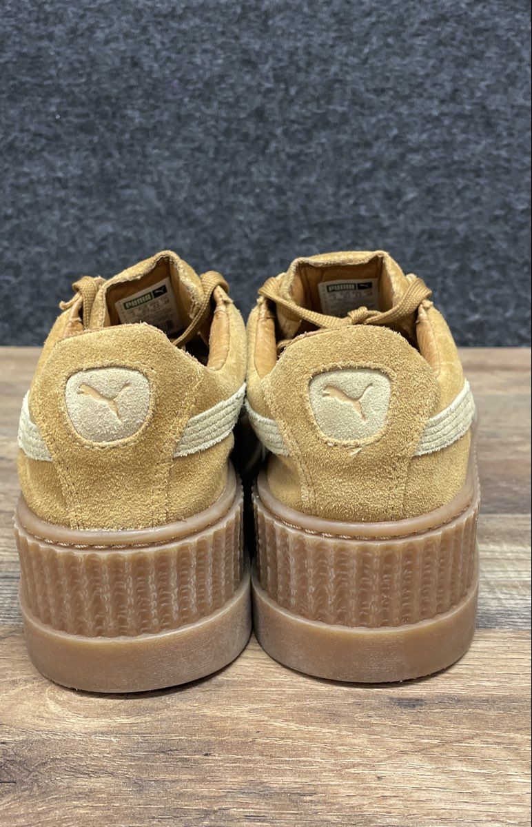 Puma Suede Creeper Tan Gum Platform Women's Sneakers Size 9.5