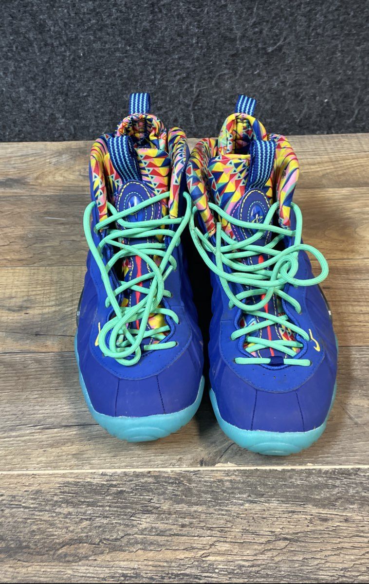 Nike Little Posite One Kaleidoscope Deep Royal Blue GS Size 6.5Y