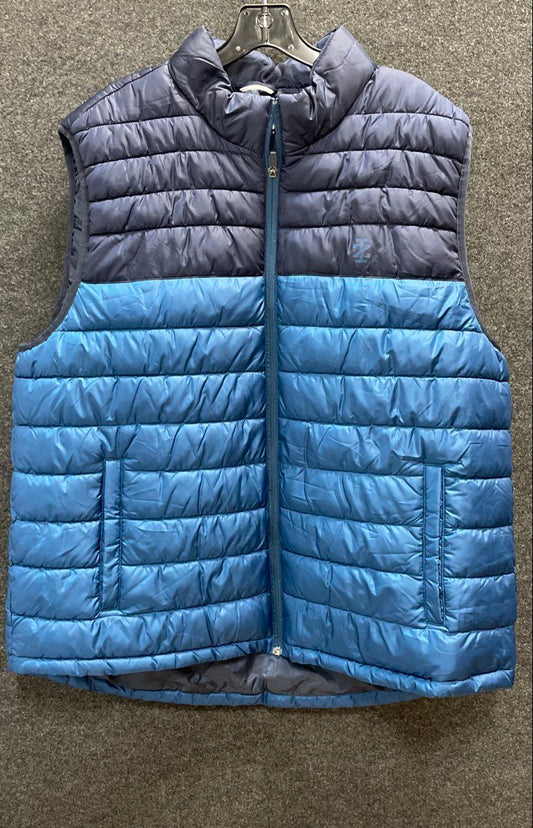Izod Men's Blue Two-Tone Advantage Performance Quilted Puffer Vest Sz XXL