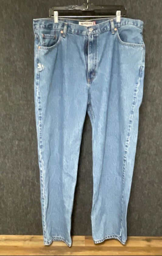 Levi's Men's 550 Relaxed Fit Jeans Light Wash Blue Cotton Denim Sz 42x32