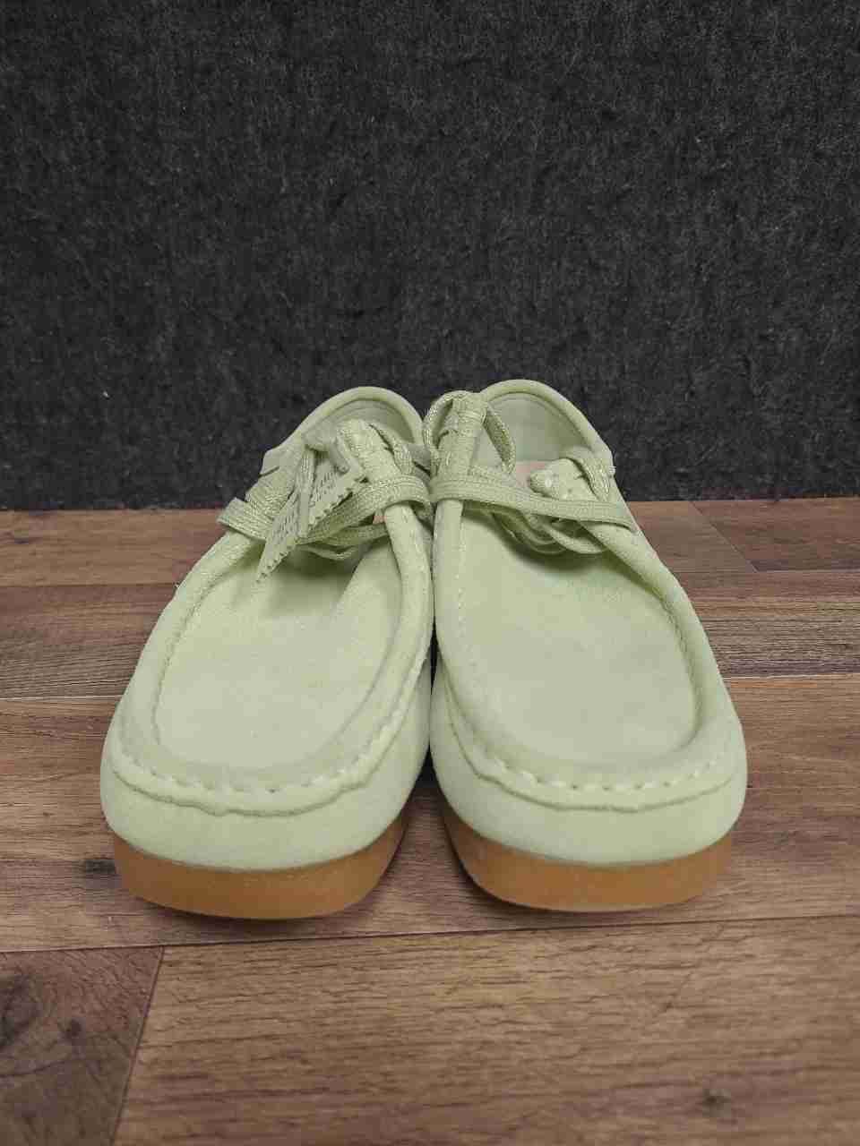 Project Cloud Wallya Mint Green Suede Moc Toe Lace Up Shoes Size 8