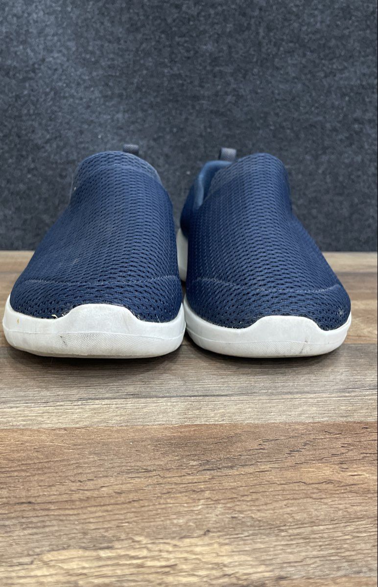 Skechers GoWalk Max Navy Blue White Slip-On Walking Shoes Size 9