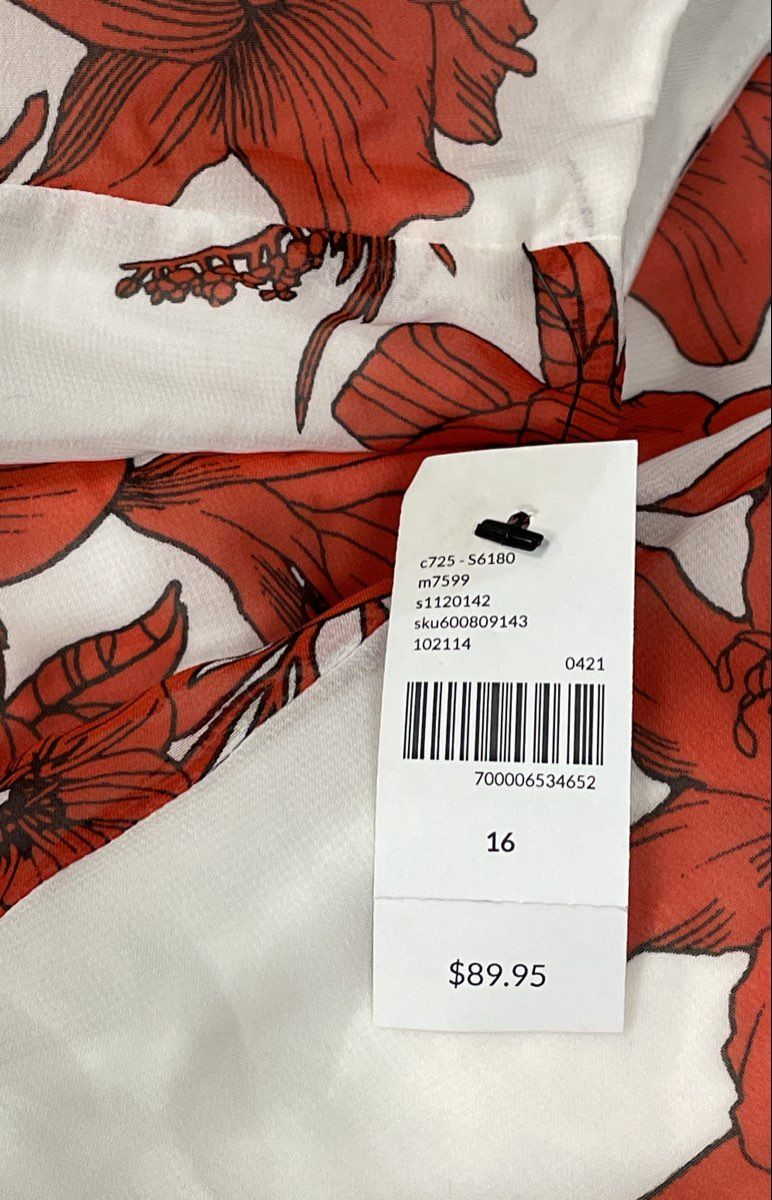 Lane Bryant Women's Red White Floral Pleated Sleeveless Halter Maxi Dress NWT 18