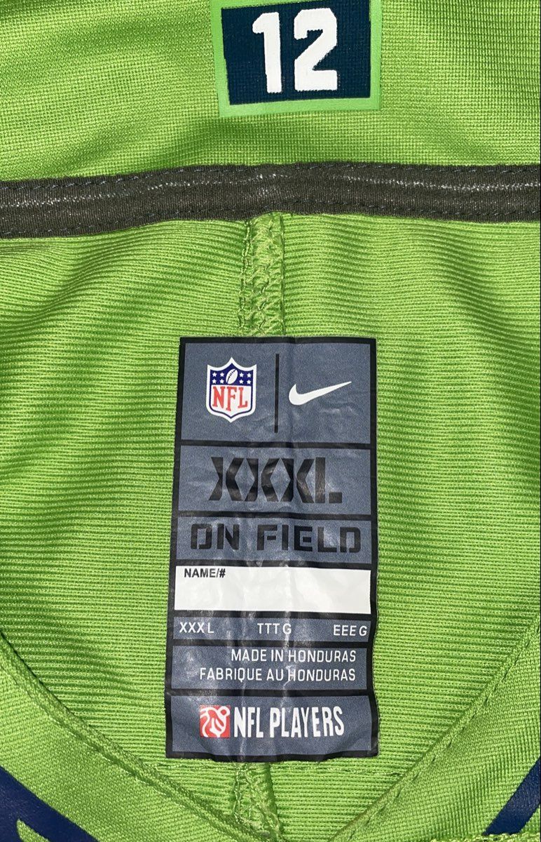 Nike Men's Seattle Seahawks Geno Smith #7 Action Green Jersey Sz 3XL