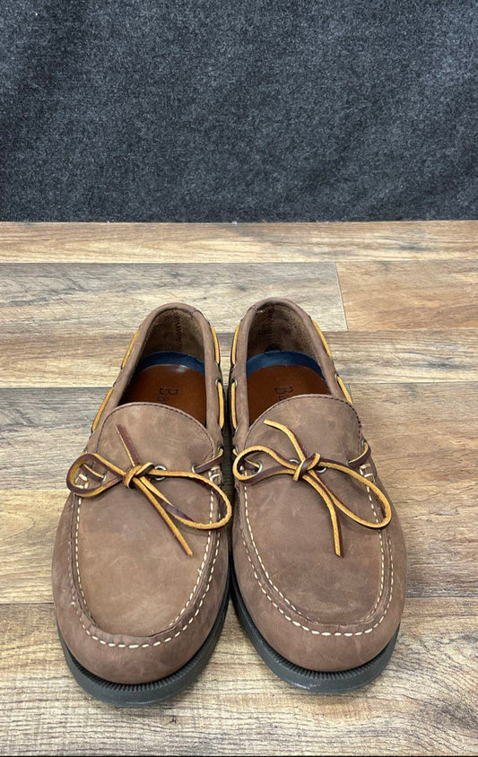 G.H. Bass & Co. Brown Suede Camp Moccasin Boat Shoes Men's Size 11