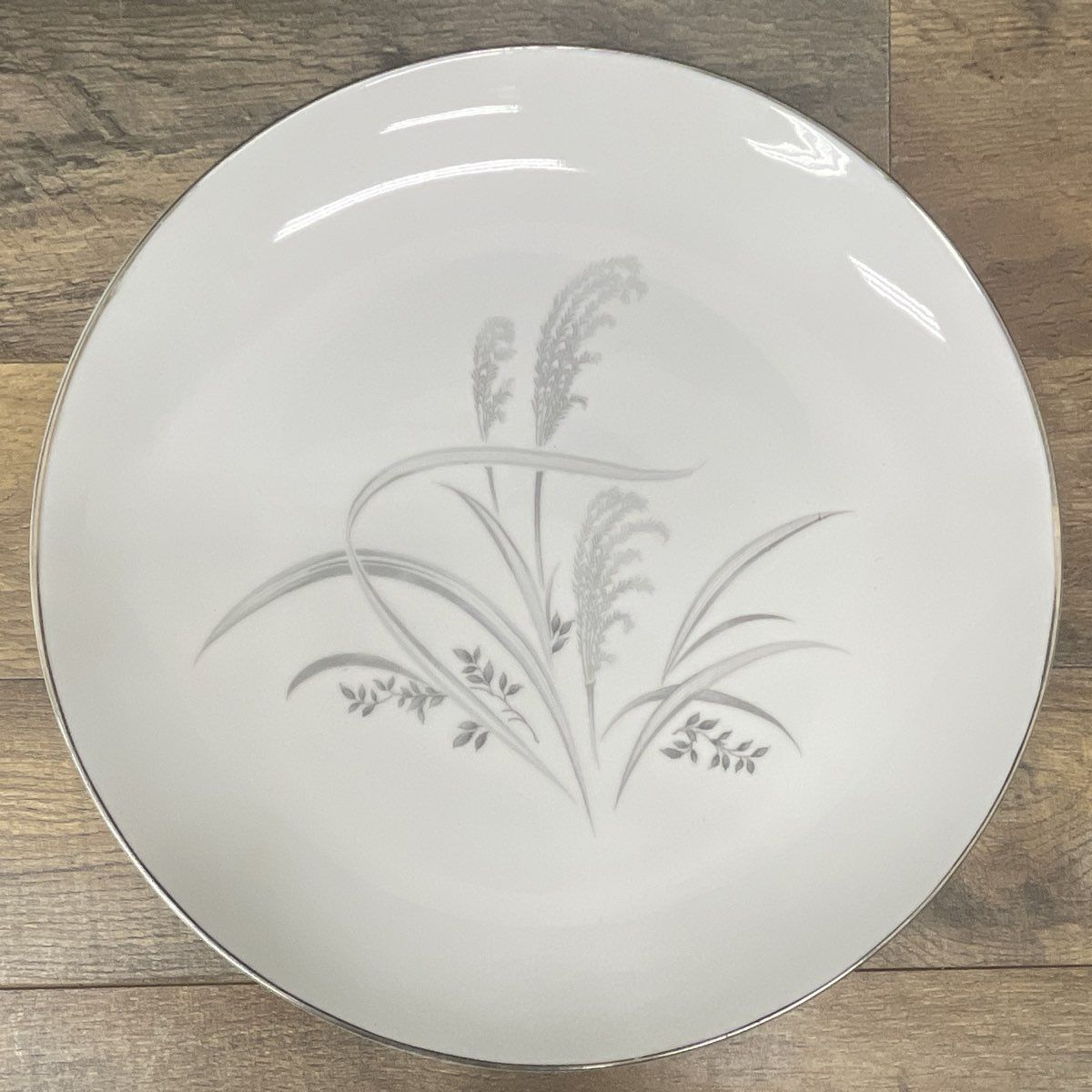 Wentworth China Silver Wheat 7514 Round Serving Platter 12" Vintage Japan
