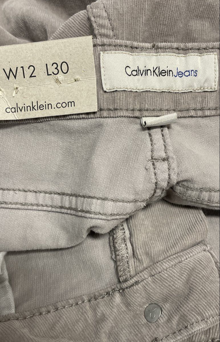 Calvin Klein Women's Ultimate Skinny Corduroy Pants Taupe Tan Size 12x30 NWT