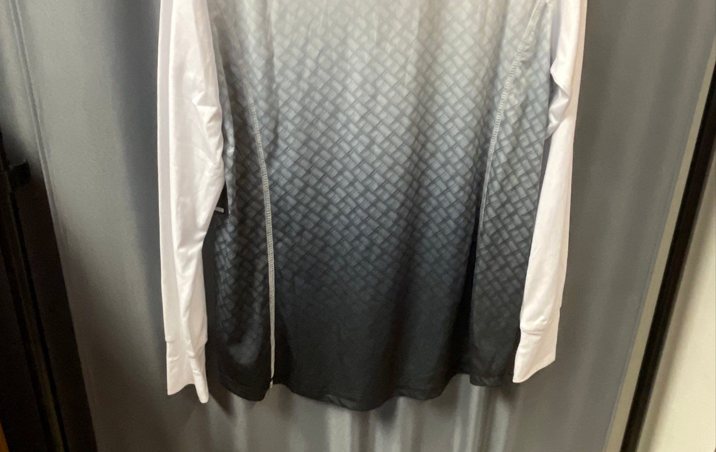Colosseum Women's Oklahoma Sooners 1/4 Zip Pullover White Gray Ombre NWT XL
