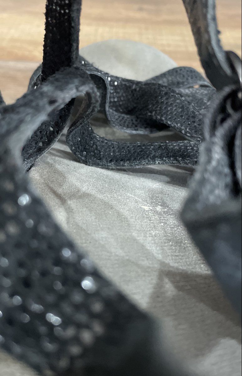 Dansko Black Sparkle Textured Strappy Wedge Sandals Women's Size 42