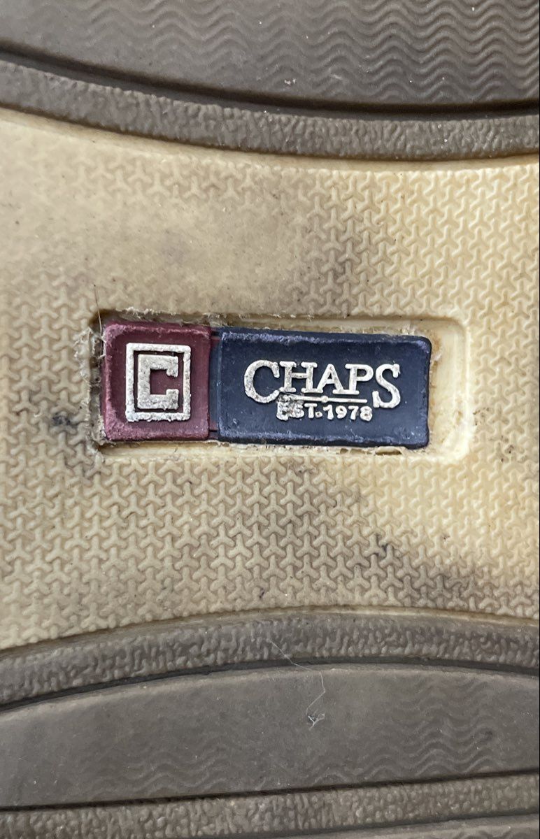 Chaps Brown Leather Mesh Two-Tone Boat Shoe Loafers Men's Size 13M