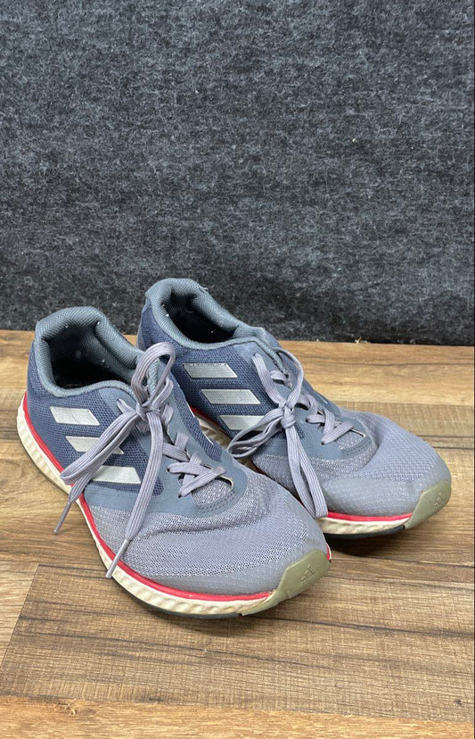 Adidas Mana Bounce Grey Red Running Shoes Men's Size 9