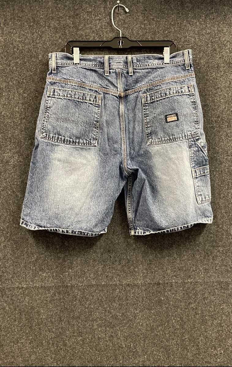 Arizona Jean Co Men's Blue Carpenter Denim Utility Shorts 100% Cotton Sz 36