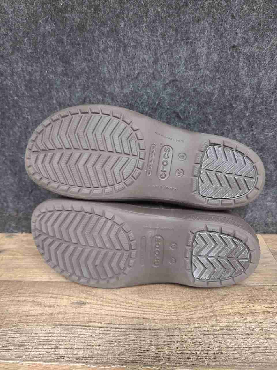 Crocs Neria Work Clog Espresso Brown Slip On Work Shoes Women's Size 8