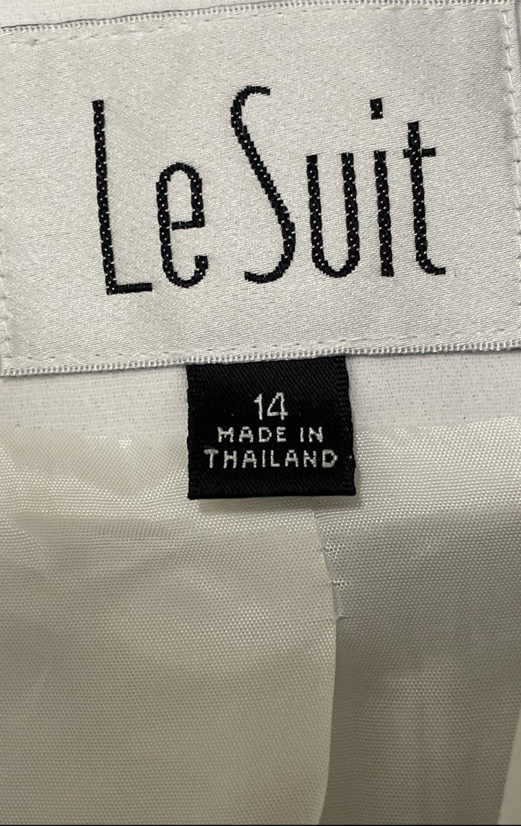 Le Suit Women's White Shawl Collar Single Button Blazer Jacket Sz 14