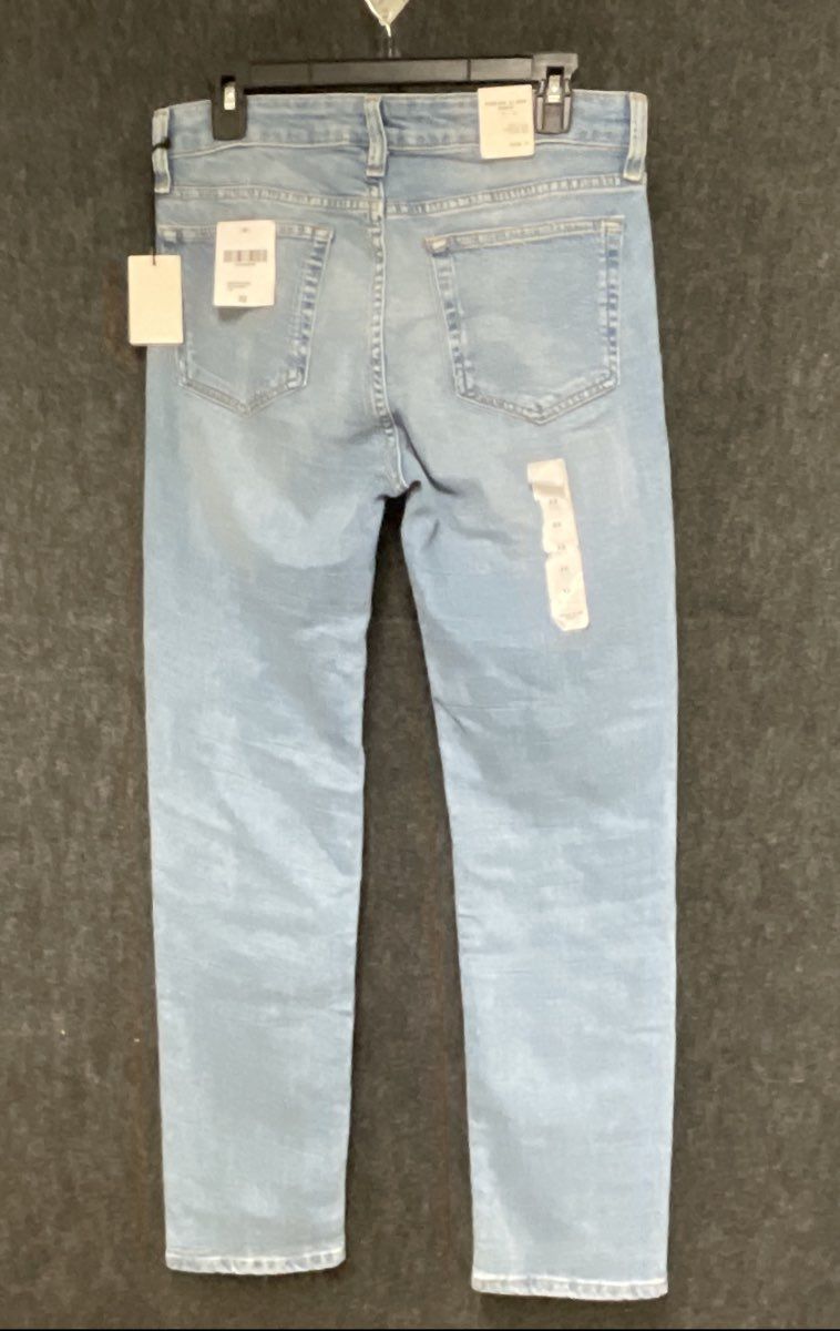 Forever 21 Men Denim Light Wash Blue Skinny Jeans Button Fly NWT Sz 32