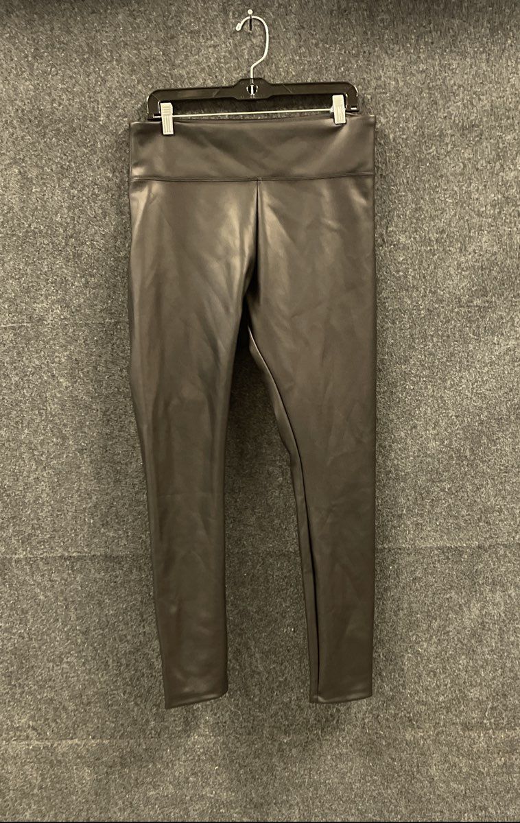 Express Women's Black Faux Leather High Rise Leggings Size Large NWT