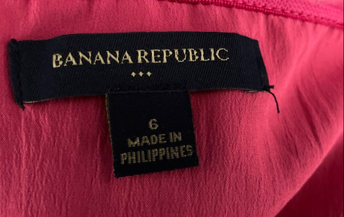 Banana Republic Women's Hot Pink Halter Pintuck Backless Dress Size 6