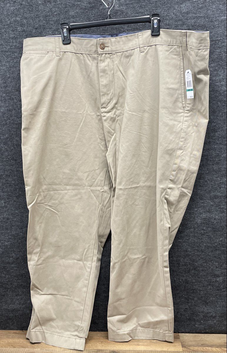 Nautica Men's True Khaki Anchor Work Pants Beige Cotton Twill NWT Size 46x30