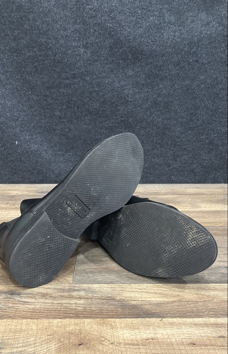 Kenneth Cole Reaction Black Faux Leather Chelsea Boots Men's Size 12