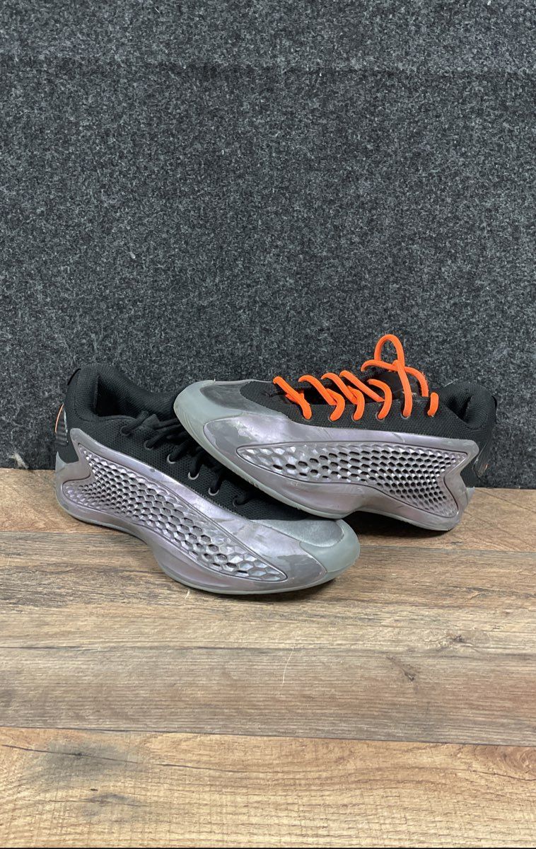 Adidas Anthony Edwards 1 AE1 Low Black Grey Orange Basketball Shoes Size 7