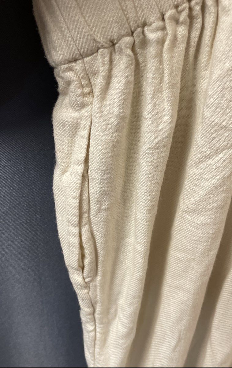 Free People Women's Skyline Jumpsuit Beige Linen Blend Puff Sleeve Pleated Sz XS