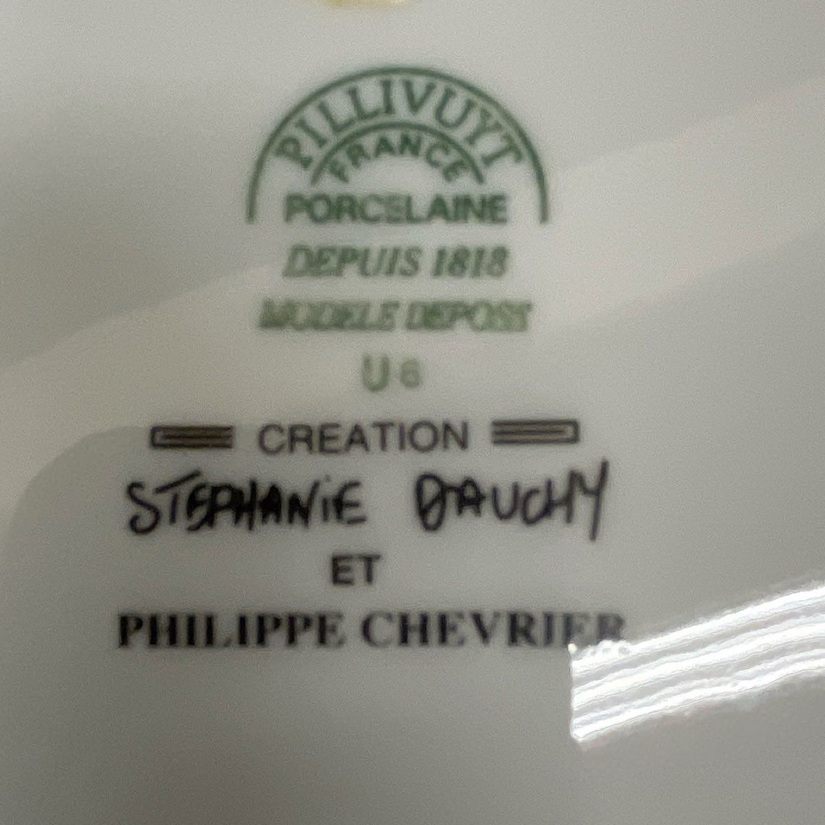 Pillivuyt Porcelain Plate 11" Stephanie Dauchy Philippe Chevrier