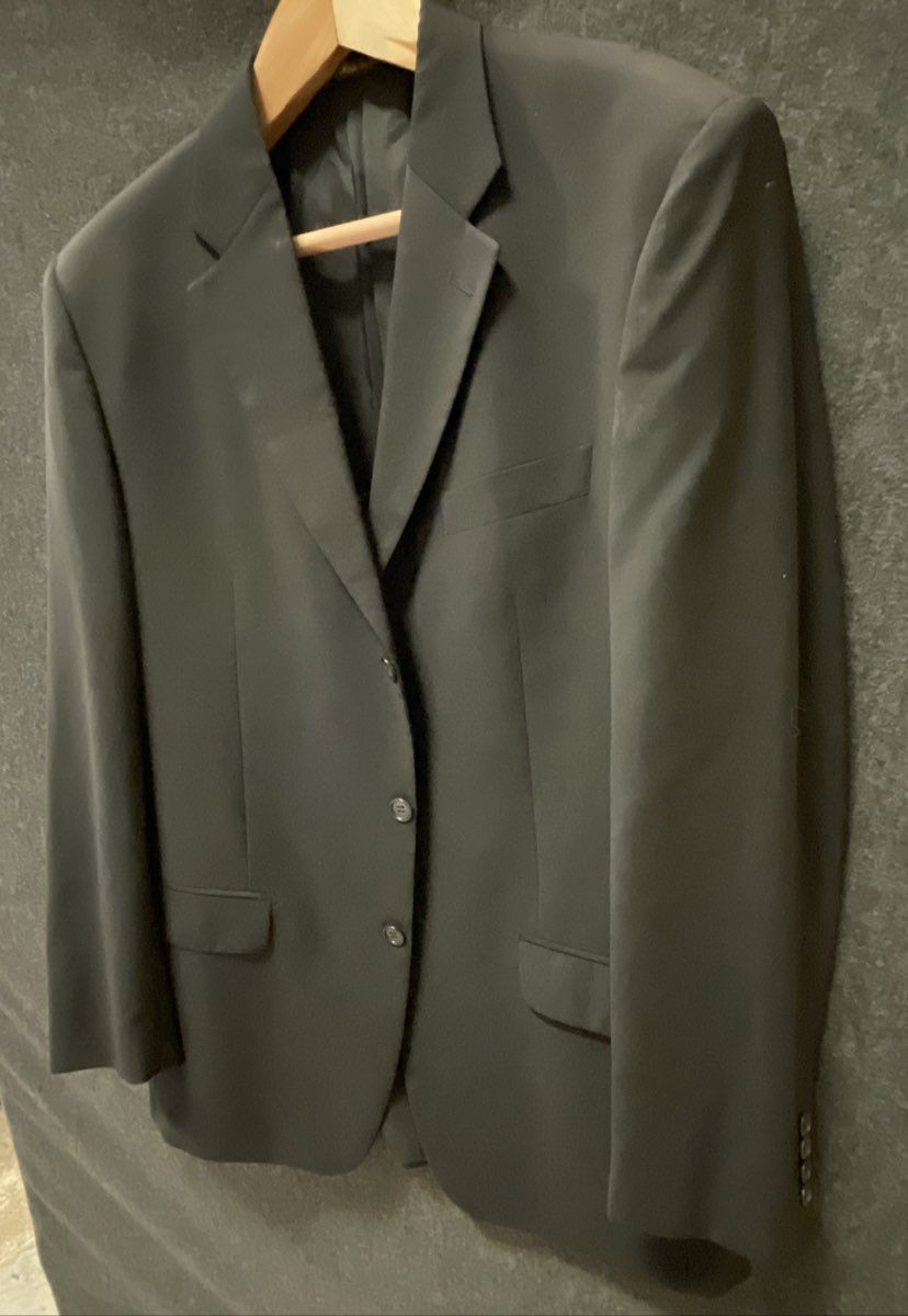 Principe Vintage Men's Black 3-Button Blazer Suit Jacket Italy L