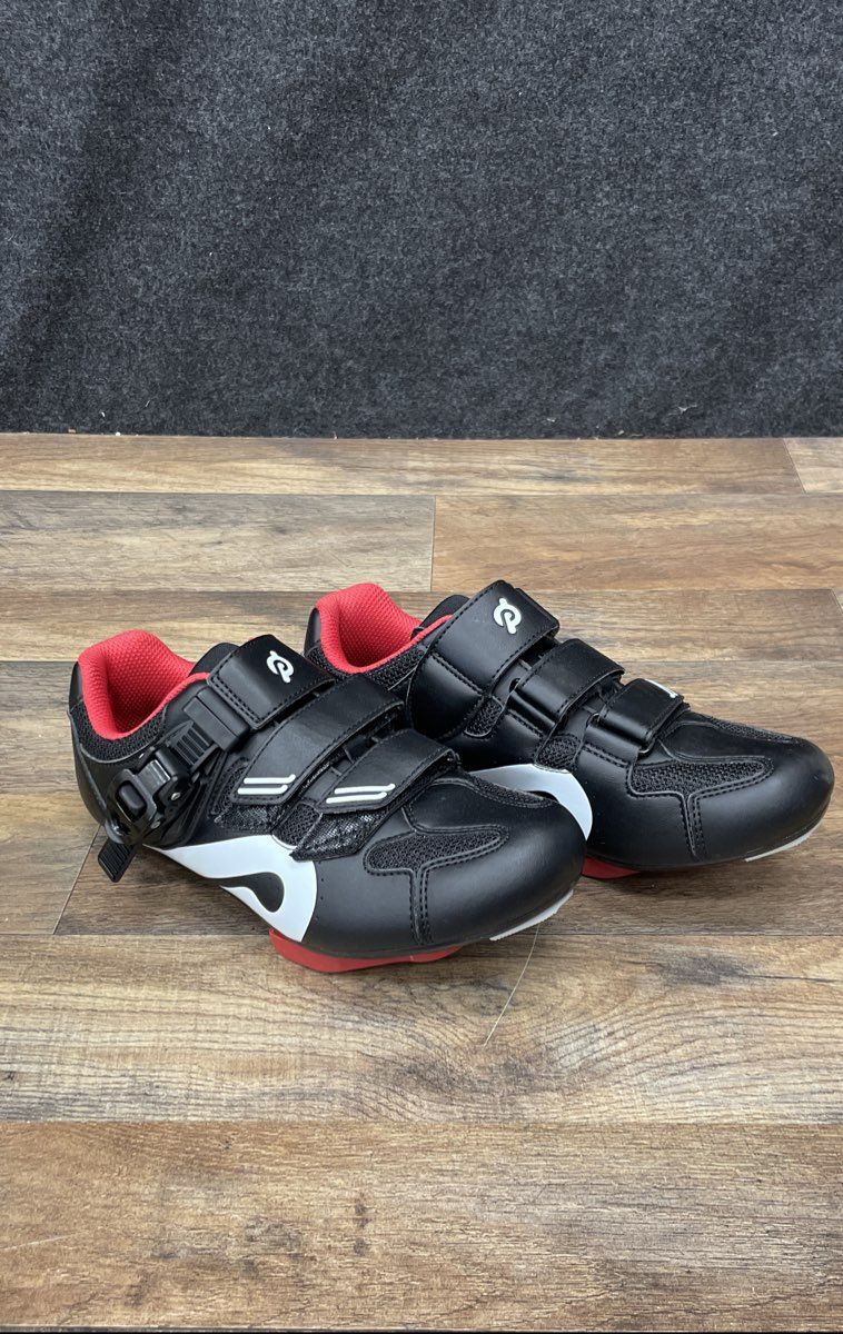 Peloton Cycling Shoes Black White with Look Delta Cleats Size Unknown