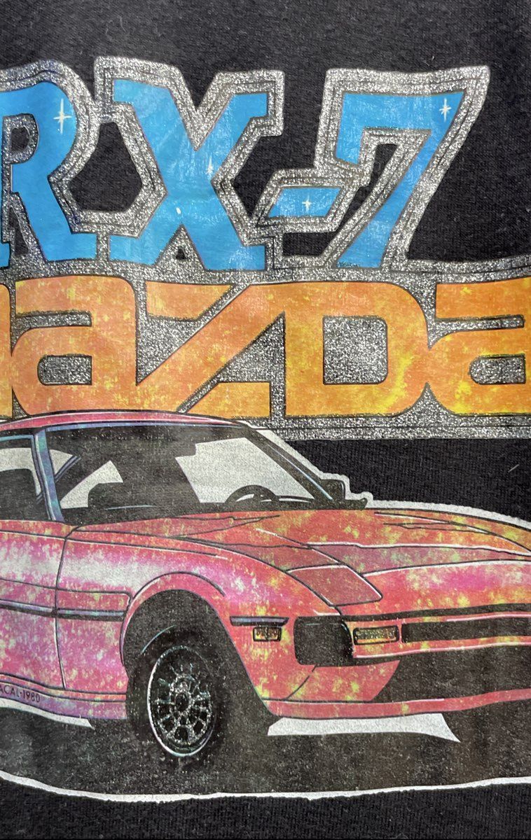 Vintage 1980 Mazda RX-7 Sportscar T-Shirt Single Stitch Made in USA Sz M